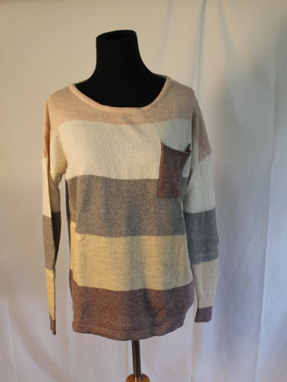Vanilla Bay Soft Striped Angora Sweater, Small